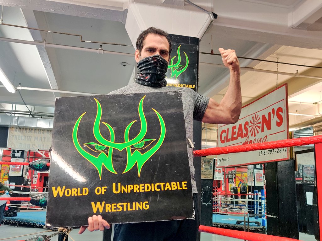 Israel Joffe representing the World of Unpredictable Wrestling at Gleason's Gym in Brooklyn